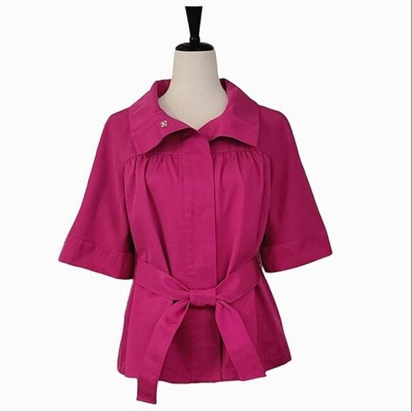 Worthington Fusha Elbow Length Sleeve Belted Lined Swing Jacket Size MP - Picture 1 of 8